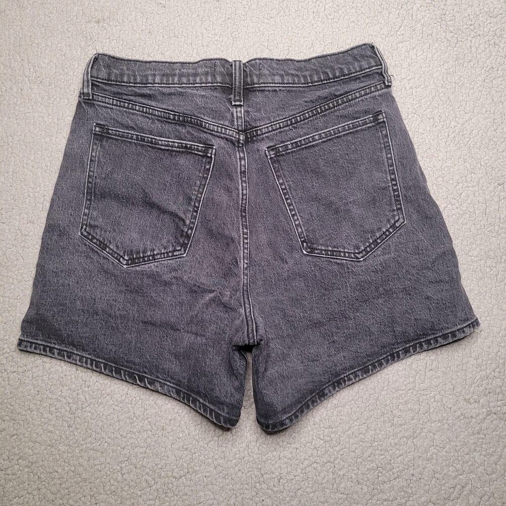 Abercrombie & Fitch Shorts Womens 31 12 Black Denim The Dad Short High Rise - Picture 2 of 7